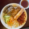 V7.Vermicelli W/Eggrolls, Vegetarian meat & tofu